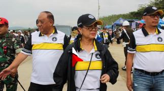 Rombongan Ketua PP Pordasi, Triwatty Marciano